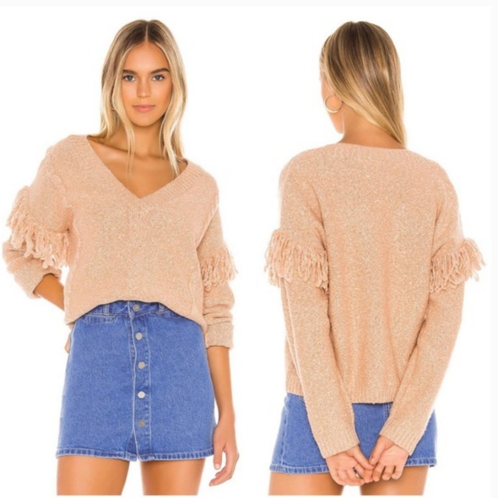 Fringe Sleeve Sweater NWT